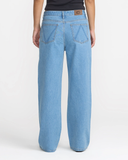 RVCA Womens Coco Relaxed Straight Leg Jeans - Medium Blue