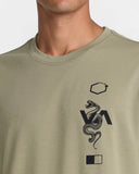 RVCA Mens Barron Venom Short Sleeve Tee - Covert Green