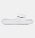 Under Armour Women's Ignite Pro 8 Slides - White / Halo Gray - 100