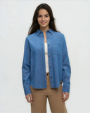 Tentree Women's Denim Sloan Shirt - Mid Wash