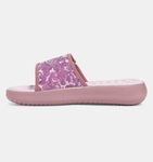 Under Armour Girls' UA Ignite Pro 8 Graphic Slides - Hushed Pink / Prime Pink / Metallic Gray Dawn - 662