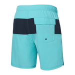 Saxx Mens Oh Buoy Stretch Volley 7" Swim Short - Turquoise - India Ink