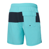 Saxx Mens Oh Buoy Stretch Volley 7" Swim Short - Turquoise - India Ink
