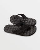 Volcom Mens Recliner Sandals - Black Destructo
