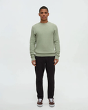 Tentree Mens Hudson Cotton Woven Sweater - Light Moss Heather