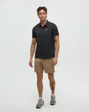 Tentree Mens Hawthron TreeBlend Shortsleeve Button Shirt - Meteorite Black Heather