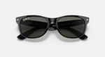Ray-Ban New Wayfarer Sunglasses - Black W/ Green Polar