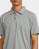RVCA Mens Balance Polo Shirt - Heather Gray