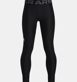 Under Armour Boys' HeatGear® Armour Leggings - Black / White - 001