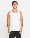 Volcom Mens Solid Heather Tank - White