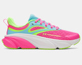 Under Armour Girls' GS UA Rogue 6 Running Shoes - Pink Rave / Fresco Blue / Hyper Green - 694