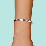 Pura Vida Tropical Breeze Stretch Bracelet ~ Silver