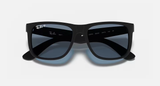 Ray-Ban Justin Sunglasses - Rubber Black W/ Dark Blue Polar