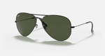 Ray-Ban Aviator Large Metal Sunglasses - Black W/ G-15 Green