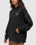 Tentree Womens Understory Oversized Hoodie - Meteorite Black / Warm Oak