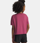 Under Armour Girls' UA Motion Short Sleeve - Fuchsia Dusk / Dark Maroon - 659