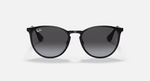 Ray-Ban Erika Metal Sunglasses - Black W/ Grey Gradient Polar
