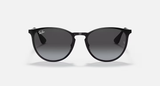 Ray-Ban Erika Metal Sunglasses - Black W/ Grey Gradient Polar