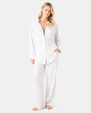 Roxy Women's After Surf Stripe Cover Up Shirt Dress - Egret