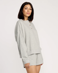 Volcom Womens Lived In Fleece Henley - Heather Grey