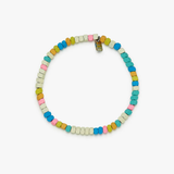 Pura Vida Bahama Bead Stretch Bracelet ~ Silver