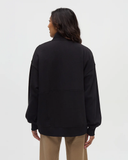 Tentree Womens Finlayson 1/4 Zip - Meteorite Black