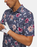 Under Armour Men's UA Matchplay Printed Polo - Downpour Gray / Academy - 044