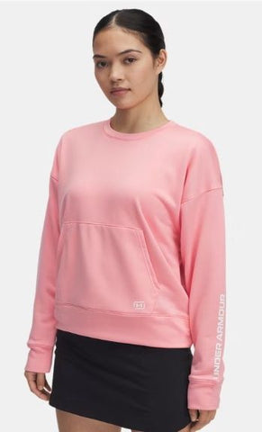 Under Armour Women's UA Fish Pro Terry Crew - Cosmo Pink / Prime Pink - 599