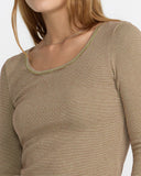 RVCA Womens Jungle Long Sleeve Shirt - Desert Taupe