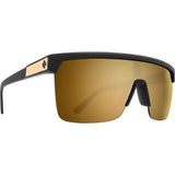 Spy Flynn 5050 Sunglasses - 25th Anniv Black Gold Matte - HD Plus Bronze with Gold Spectra Mirror