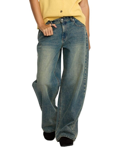 RVCA Womens Loosey Denim Pant - Dusty Blue Wash