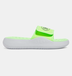 Under Armour Boys' UA Ignite Pro 8 Slides - Mod Gray / Hyper Green / Reflective - 011