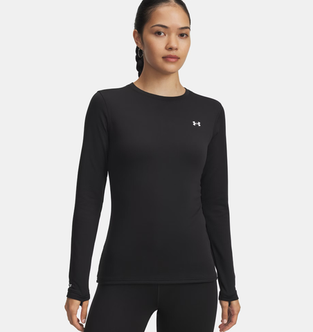 Under Armour Women's UA Base™ 2.0 Crew - Black / White - 002