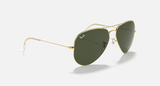 Ray-Ban Aviator Large Metal Sunglasses - Arista Gold W/ G-15 Green