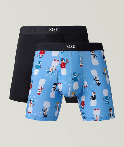 Saxx Vibe Xtra (2 Pack) Underwear - Frosty The Gamer/Black
