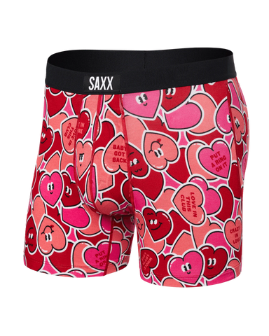 Saxx Vibe Super Soft Underwear - Whole Lotta Love-Red