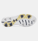 Under Armour Mens Drive Pro Golf Shoes - White / Metallic Gold / Downpour Gray - 103