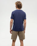 Tentree Mens Embroidered Ten T-Shirt - Indigo Tide Heather / Oasis