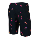 Saxx Mens Betawave 9" Swim Shorts -  Sunset Waves - Black