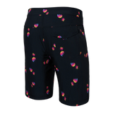 Saxx Mens Betawave 9" Swim Shorts -  Sunset Waves - Black