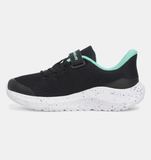 Under Armour Girls UA Pursuit 4 AC Shoes - Black / Comet Green - 001