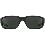 Spy Tarmac Sunglasses - Matte Black - Happy Gray Green