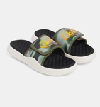 Under Armour Boys' UA Ignite Pro 8 Graphic Slides - Marine OD Green / City Khaki / Blaze Orange - 390