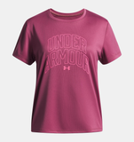 Under Armour Girls' UA Tech™ Varsity Graphic Short Sleeve - Fuchsia Dusk / Super Pink - 659
