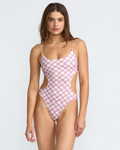 RVCA Womens In The Groove One Piece - Amethyst Smoke
