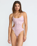 RVCA Womens In The Groove One Piece - Amethyst Smoke