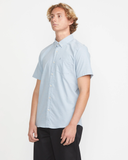 Volcom Mens Everett Oxford Short Sleeve Button Up Shirt - Wrecked Indigo