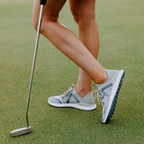 OluKai Womens Kawela Breathable Golf Shoes - Bright White / Soft Pink