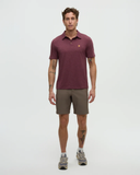 Tentree Mens Astir TreeBlend Regular Fit Polo - Rosewood Fleck