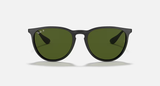 Ray-Ban Erika Sunglasses - Black W/ G-15 Green Polar